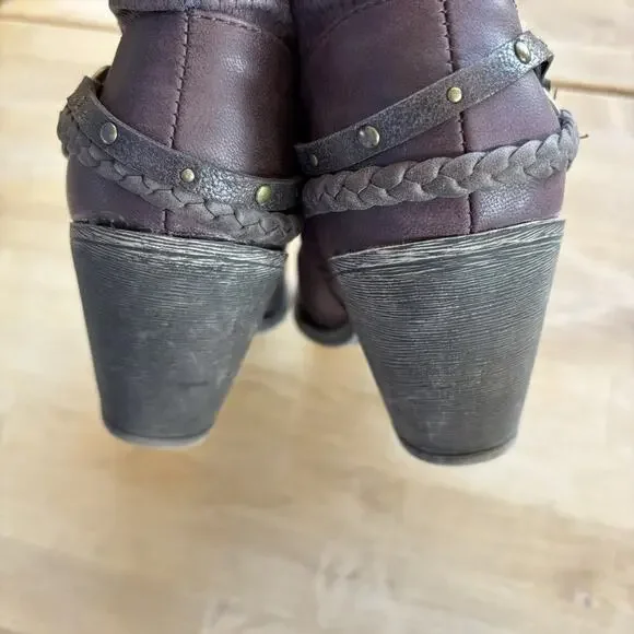 Maurice’s Carol 101878 Western Braided Strappy Ankle Zip Up Bootie Size 9M - Picture 9 of 13
